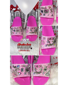 FULLY BEDAZZLED SLIDES