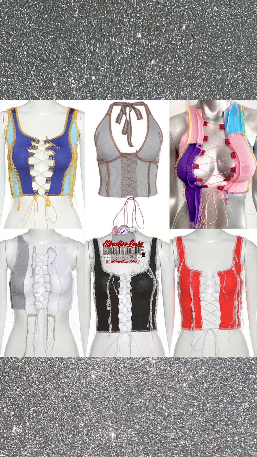 INSIDE OUT LACE UP TOP