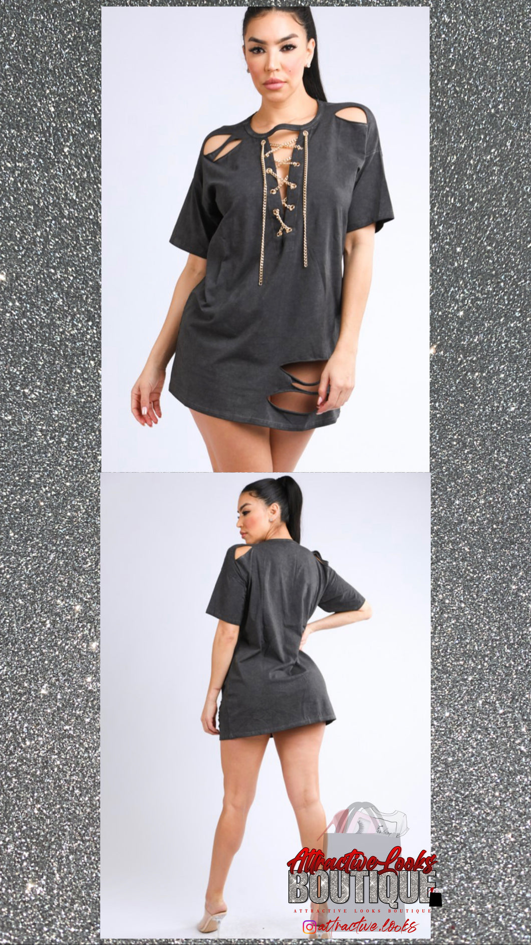 CHAIN REACTION T-SHIRT DRESS