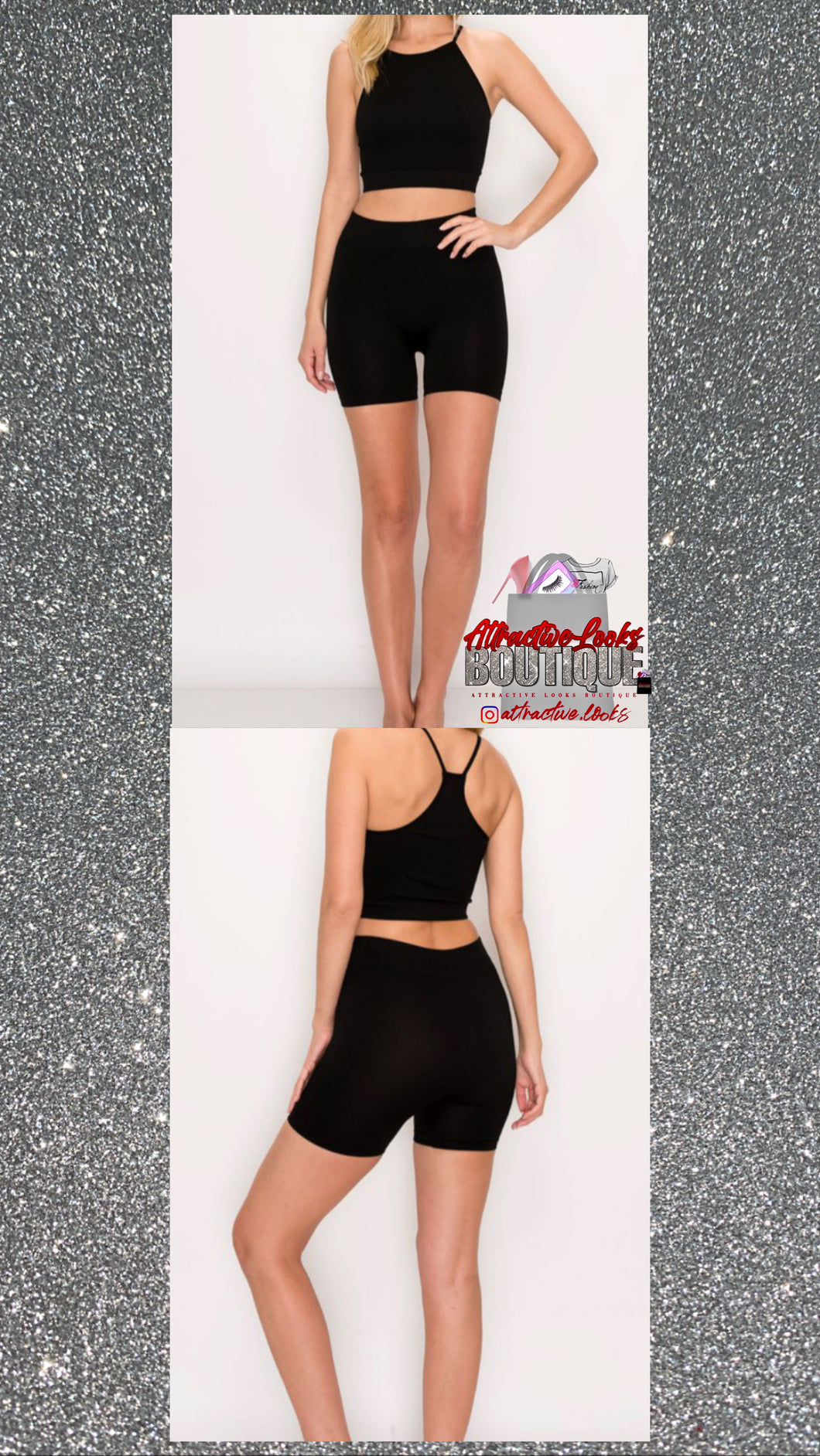 JUST CHILL BIKER SHORTS SET
