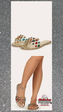 Load image into Gallery viewer, GOLD BLING SANDAL

