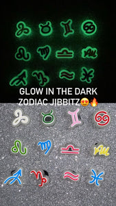 GLOW IN THE DARK ZODIAC CLOG CHARMS