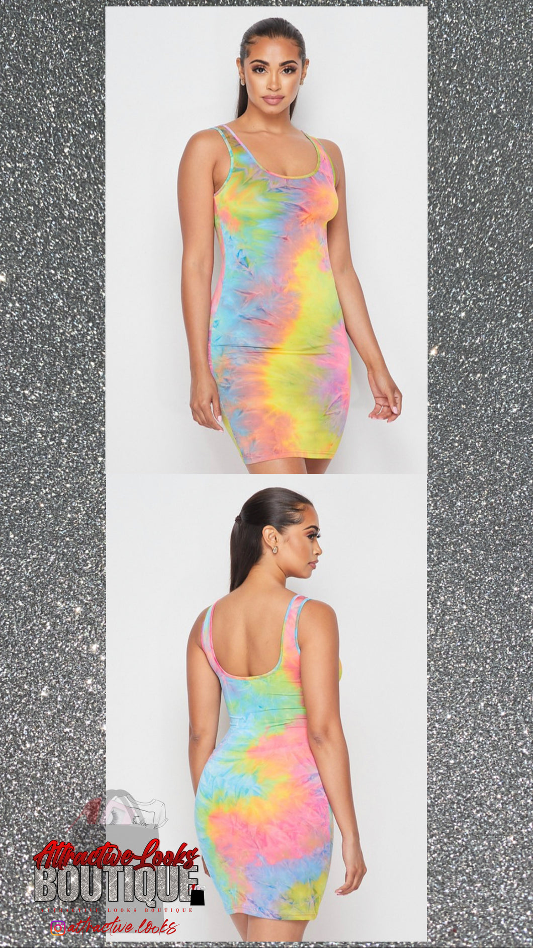 LOVE TIE DYE DRESS