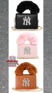 NY FUR HANDLE PURSE
